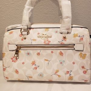 Coach - Rowan Satchel In Signature Canvas With Mystical Floral Print - NWT